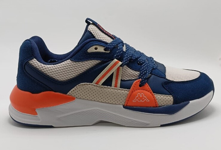zapatilla KAPPA cordones naylon MARINO NARANJA