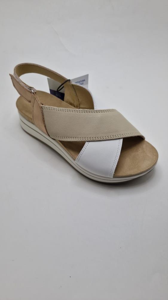 SANDALIA IGI & CO BLANCO Y TAUPE