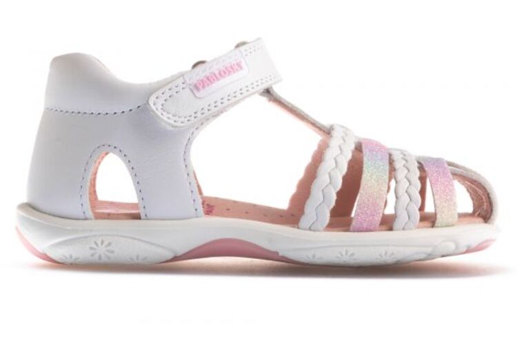 sandalia PABLOSKY blanca velcro puntera STEPEASY