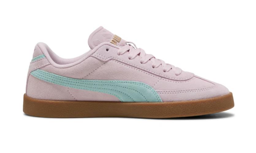zapatilla PUMA serraje rosa pipa verde aguamarina