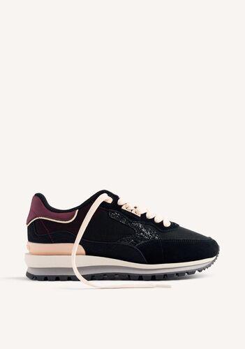 Zapatilla GIOSEPPO en negro y granate