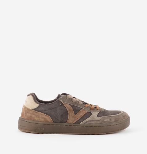 Zapatilla VICTORIA BAREFOOT serraje en marrón