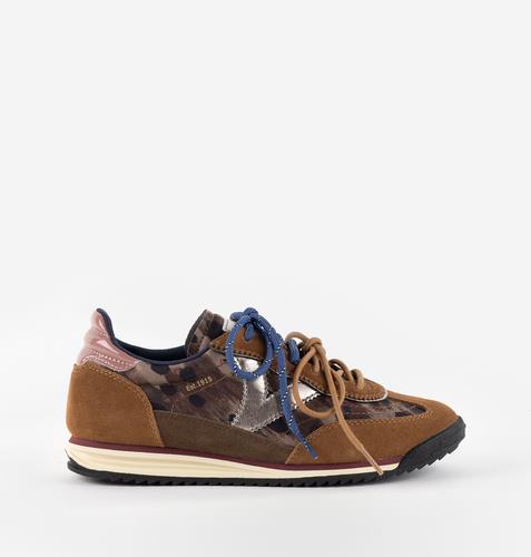 Zapatilla VICTORIA en serraje y animal print