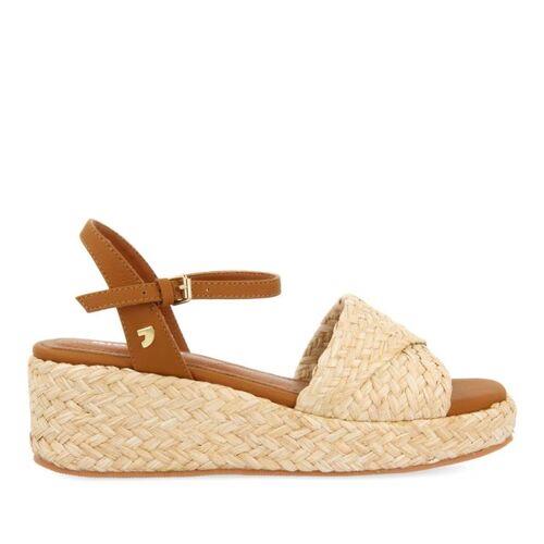 sandalia GIOSEPPO PLATAFORMA rafia BEIGE