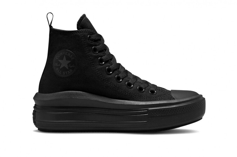 converse negra plataforma