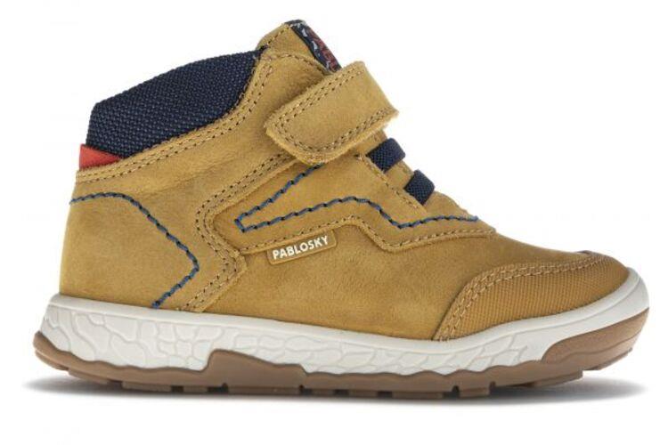 bota PABLOSKY elástico velcro mostaza
