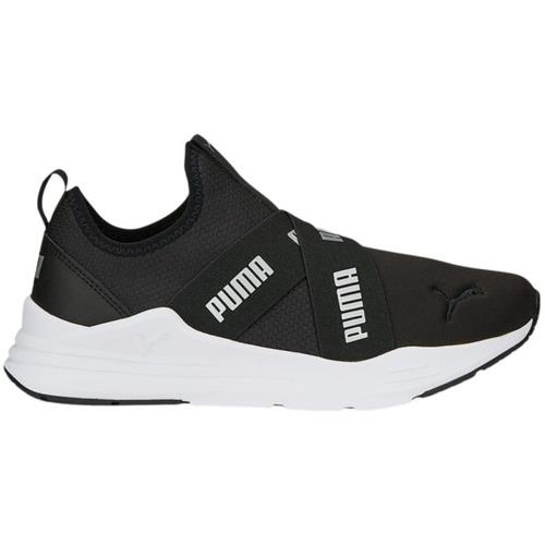 zapatilla PUMA negro plata ELASTICOS