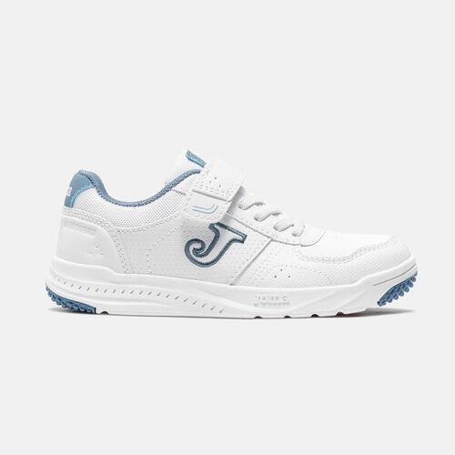 Zapatilla JOMA 1 velcro en blanco y azul