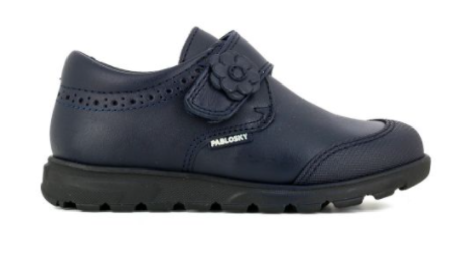 Zapato PABLOSKY colegial velcro puntera flor