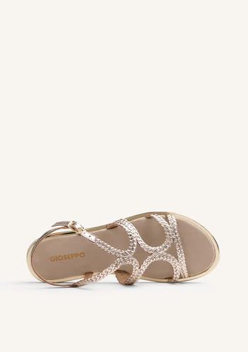 Sandalia GIOSEPPO trenzada en color platino