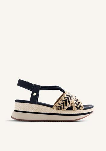 Sandalia GIOSEPPO en negro y beige