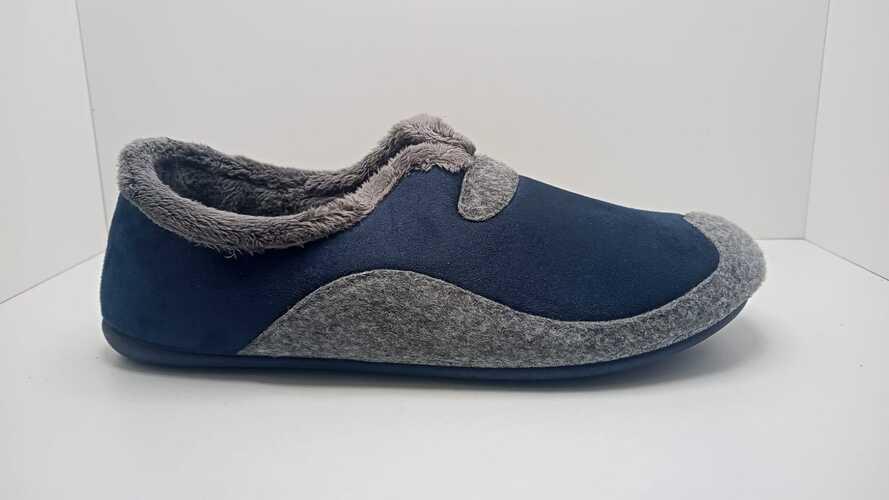 Zapatilla de casa GARZÓN en azul y gris