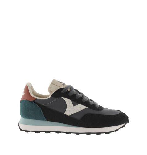zapatilla VICTORIA cordones RETRO negro