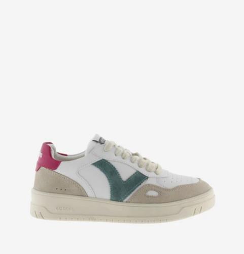 zapatilla VICTORIA cordones serraje & piel fuxia