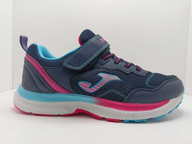 zapatilla JOMA marino y FUCHSIA velcro