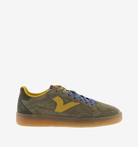 Zapatilla VICTORIA en kaki con detalles en mostaza 1985