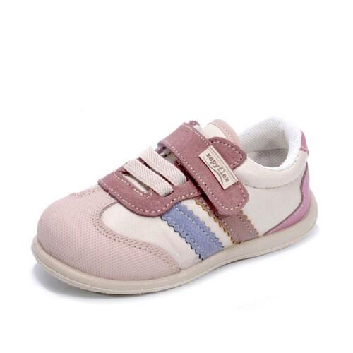 Zapatilla ZAPY BAREFOOT con velcro en tonos rosas