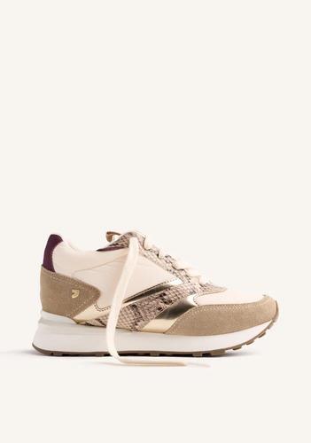Zapatilla GIOSEPPO con cuña en blanco y beige