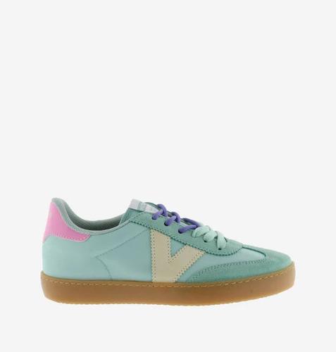 Zapatillas VICTORIA multicolor con suela caramelo y doble cordón