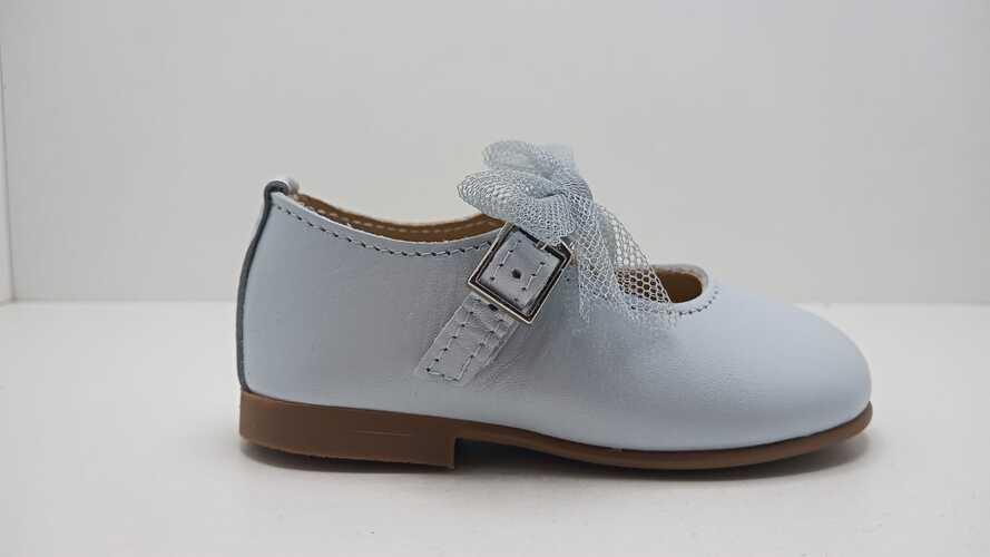 zapato mercedes LANDOS tul velcro CELESTE