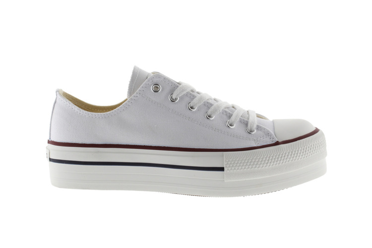 Zapatilla VICTORIA blanca plataforma punta de goma