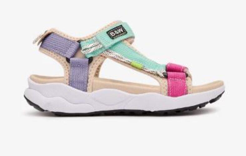 Sandalia TREKKING B&W con velcro MULTICOLOR