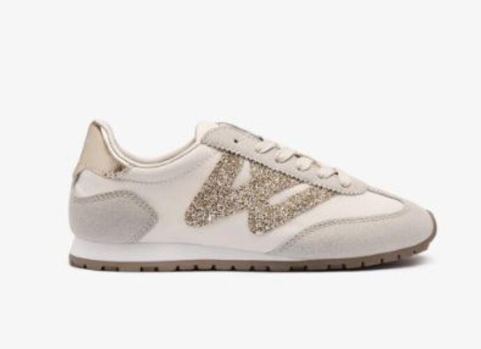 Zapatilla B&W en blanco y beige 