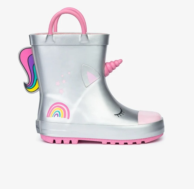 límite Mediana Experto Bota de agua CONGUITOS UNICORNIO metalizado plata | Tienda Online de  Calzado Infantil