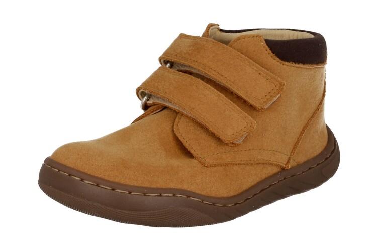 Bota ANDANINES BAREFOOT con dos velcros en mostaza