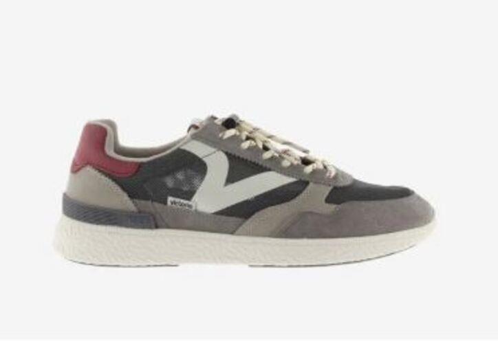 zapatilla VICTORIA rejilla gris CORDONES