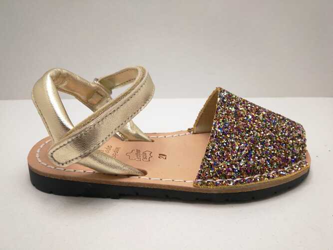 menorquina RIA velcro glitter MULTICOLOR