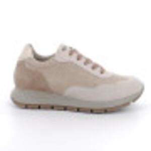 Zapatilla IGI & CO serraje y lino en color taupe