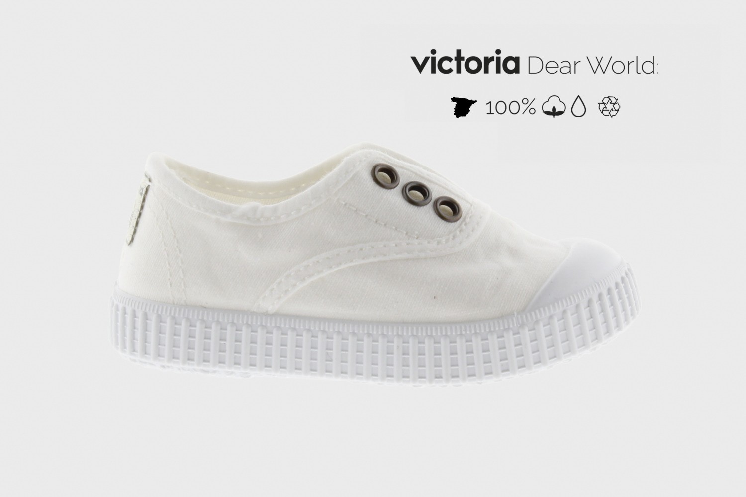 zapatilla VICTORIA elástico blanco