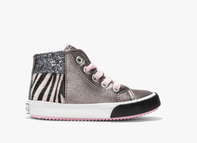 Bota zapatilla CONGUITOS print animal PLATINO